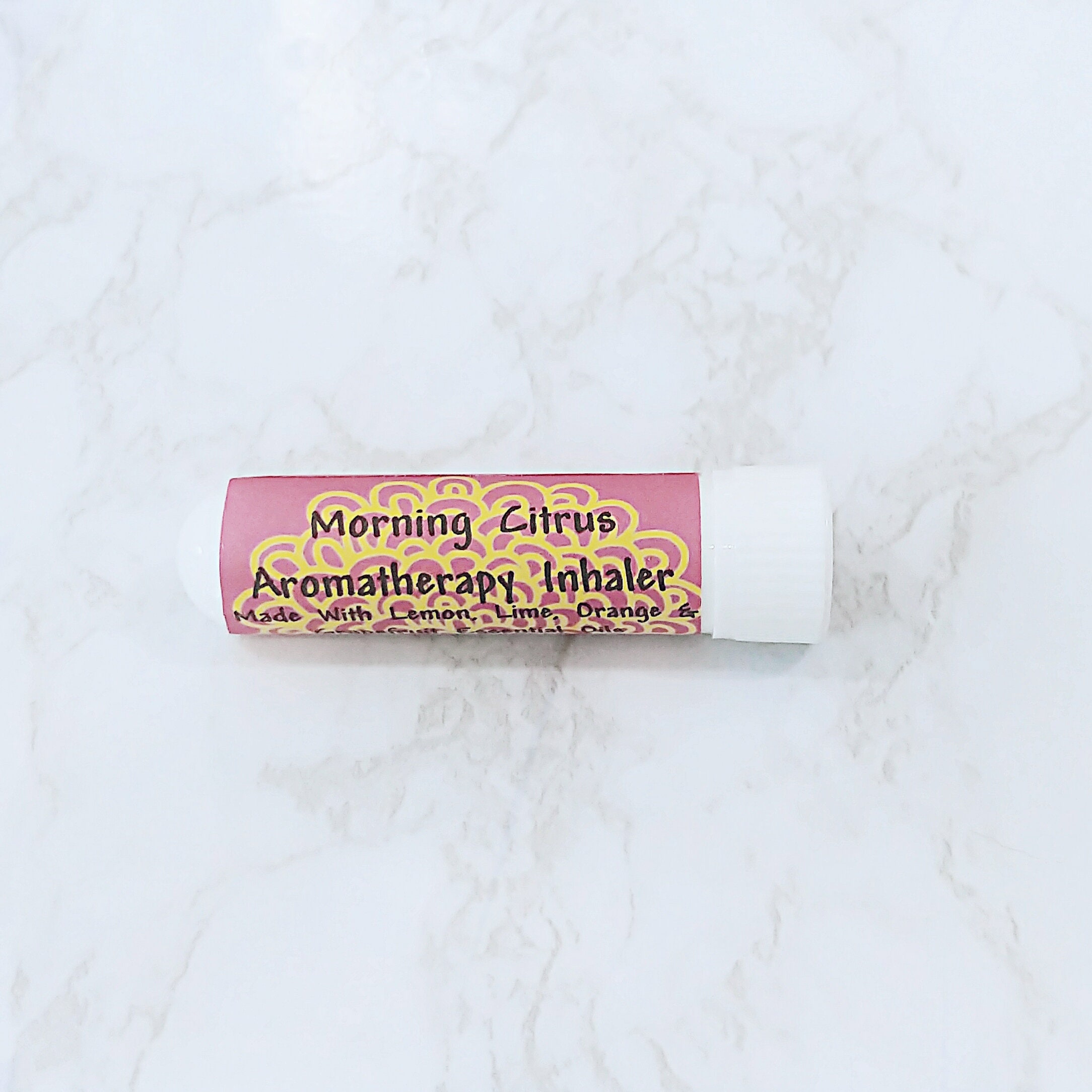 Awake Inhaler | Morning Citrus Blend Lemon, Orange, Lime, Grapefruit Essential Oils Portable Aromatherapy