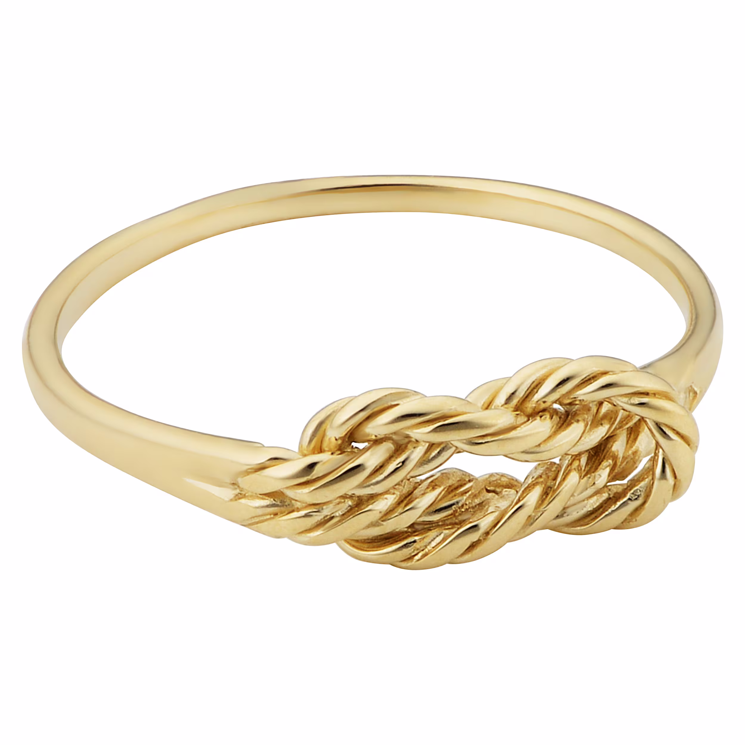14K Yellow Gold Twisted Love Knot Ring | Minimalist Jewelry For Women