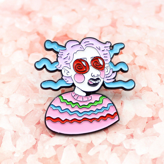 Funny Expression Ramen Girl Cartoon Enamel Pins Pin Set Lapel Hard Cute Birthday Gift For Her