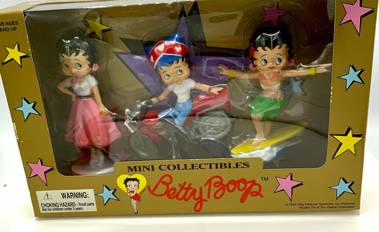 Gorgeous Collectible & Vintage Betty Boop Figurine Set Of Three Figures, Seal