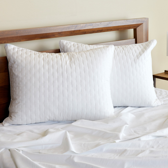 BedVoyage 2-Pack Melange by BedVoyage Snow Standard Cotton Viscose Blend Pillow Case in White | 11050801