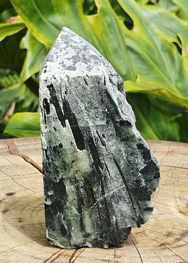 Green Tourmaline Specimen Tower, in Quartz Matrix, Raw