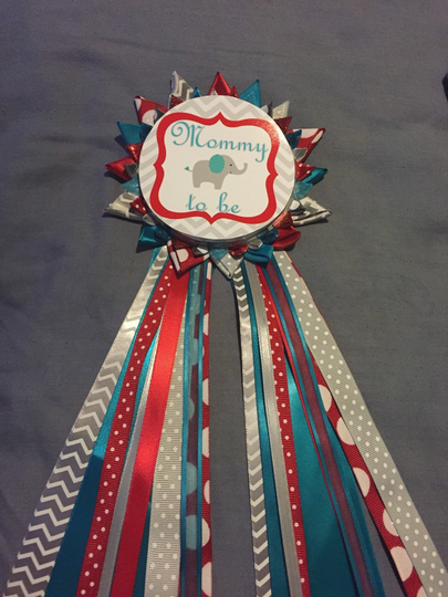 Teal & Red Elephant