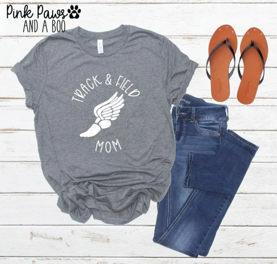 Track & Field Mom T-Shirt, & Shirt, High School Shirt, Dad, Personalized Shirt