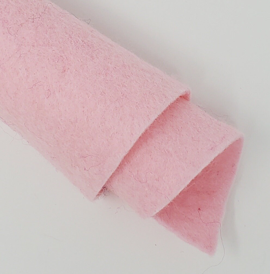 Hand Washed Merino Wool Blend Felt 9"x12" Sheets Cotton Candy Pink Color