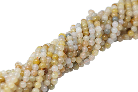 8mm Round Agate Gemstone Bead Strand | 15.5 Inches Long
