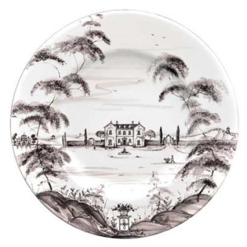 Juliska Country Estate Flint Dinner Plate Main House 11"L, 11"W, 1"H