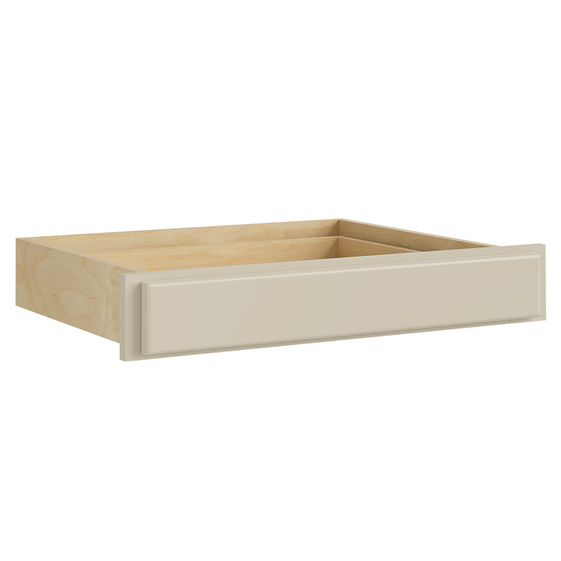 Luxxe Cabinetry 30-in W x 5-in H x 18-in D Norfolk Blended Cream Painted Drawer Base Fully Assembled Semi-custom Cabinet in Off-White | DKD30-NBC