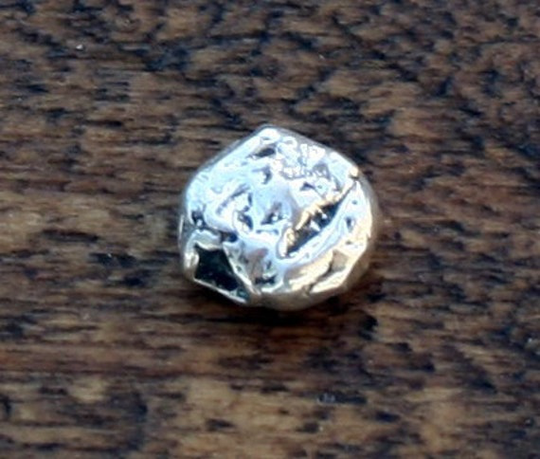 sterling Bead Two Round Rustic Spacer Beads Bp332