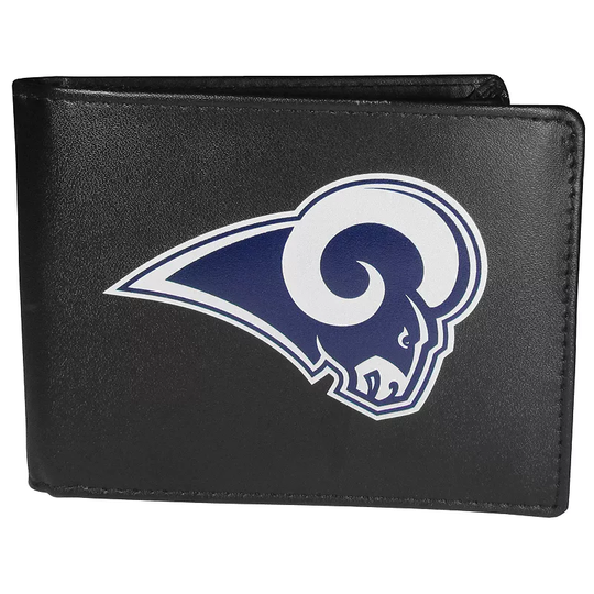 Men's Los Angeles Rams Leather Bi-Fold Wallet, Multicolor