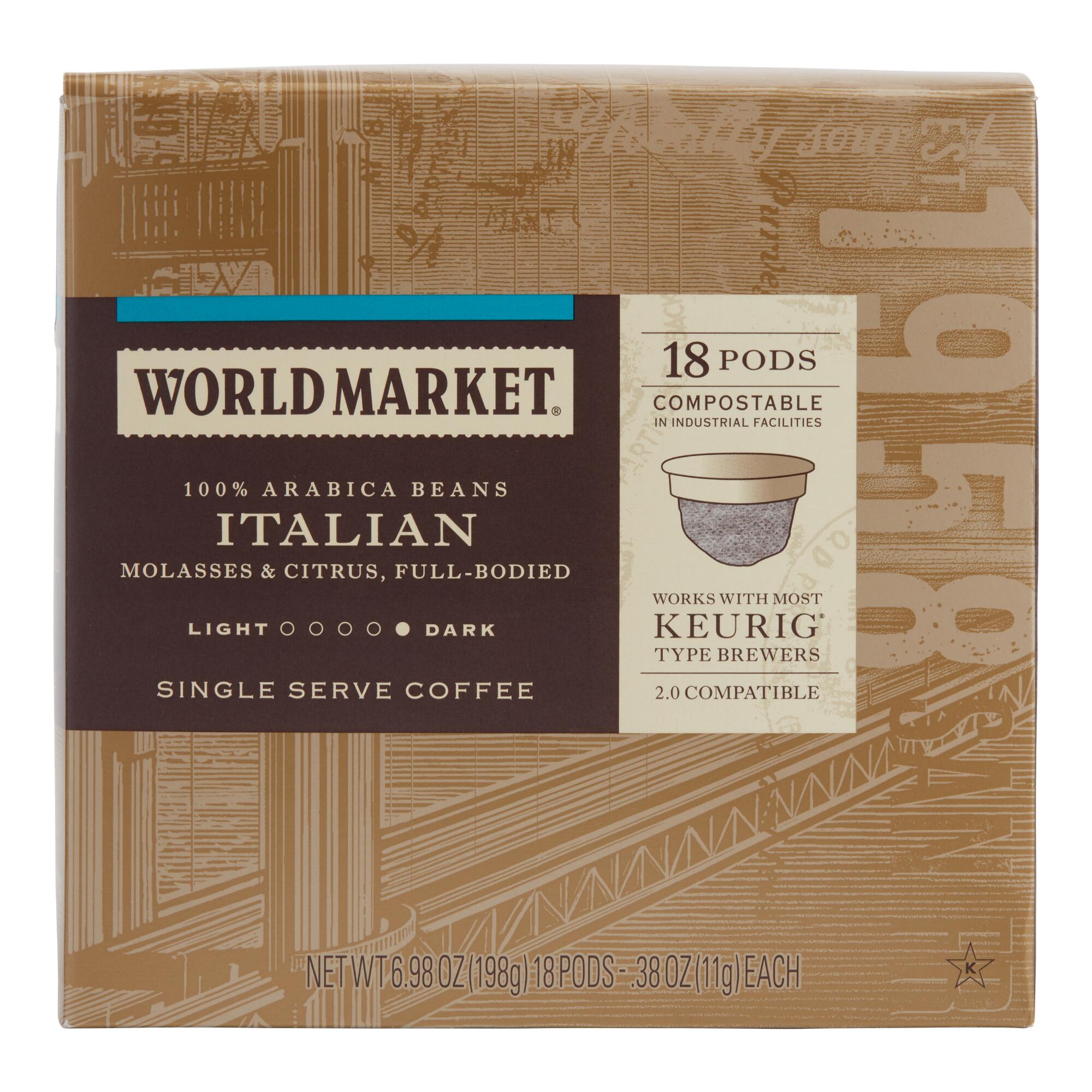World Market Italian Roast Coffee Pods 18 Count by World Market
