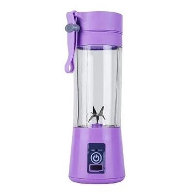 380ml Portable Juicer Electric USB Rechargeable Smoothie Blender Machine Mixer Mini Juice Cup Maker fast Blenders food processor - Purple, 6 blades