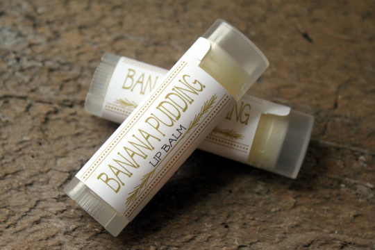 Banana Pudding Flavored Handcrafted Lip Balm, Organic Shea Butter Maine Made, Kids Care