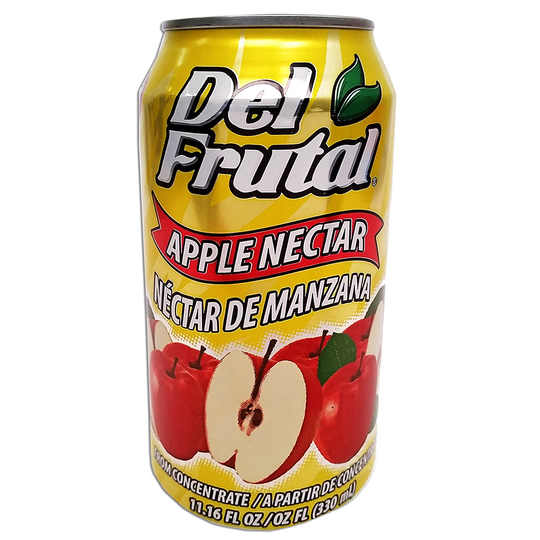 Del Frutal Apple Nectar 11.16 oz - Sabor Manzana - Pack of 6