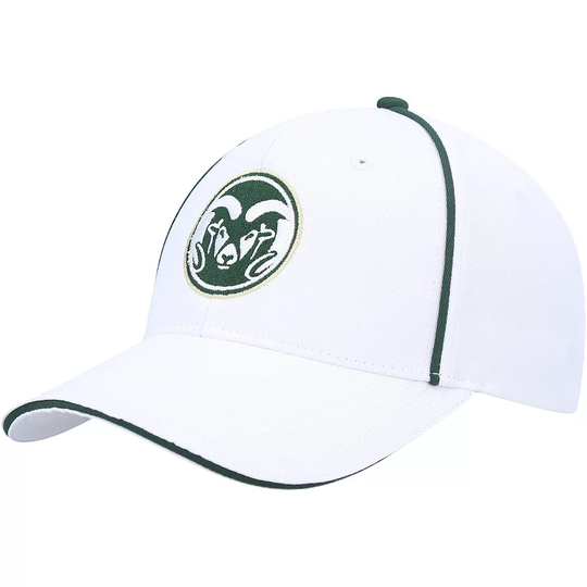 Men's Colosseum White Colorado State Rams Take Your Time Snapback Hat