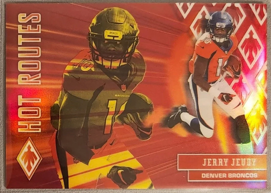 Jerry Jeudy Rookie Card 2020 | Nfl Panini Phoenix Routes Red Holo /299 Rare Broncos Star Wr Birthday Gift Fo Him O Her Mint Idea