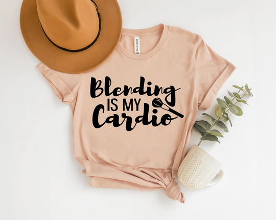 H012 Makeup Shirt, Blending Is My Cardio Artist Lover Gift, Lipstick Foundation Eyeliner, Gift