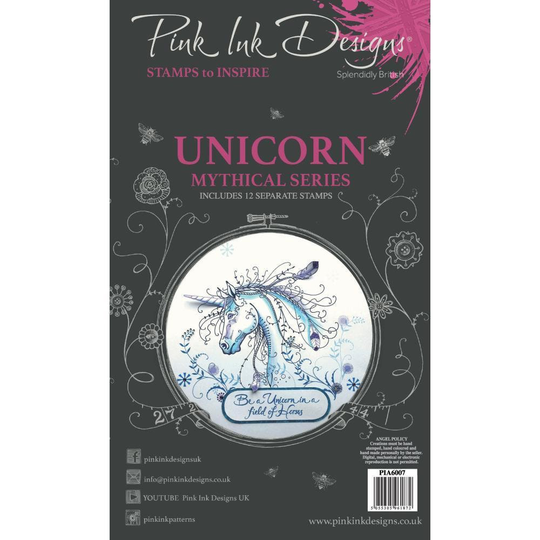 Pink Ink Designs 6"x4" Clear Stamp Unicorn | Pi0A6007