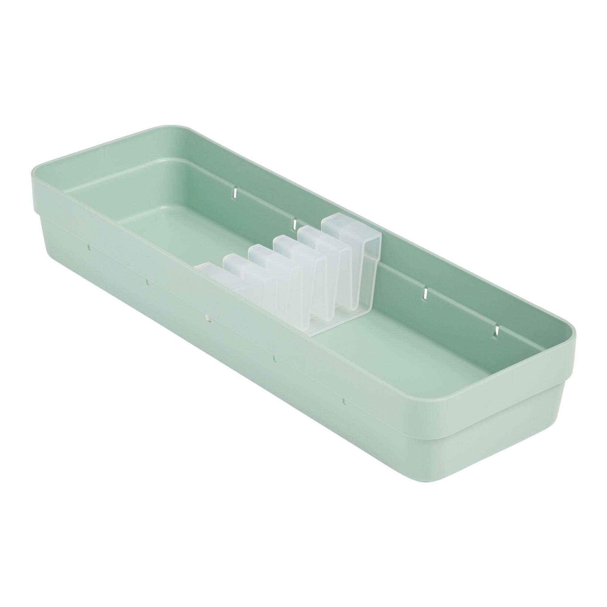 Sage Green Knife Drawer Organizer - Polypropylene by World Market