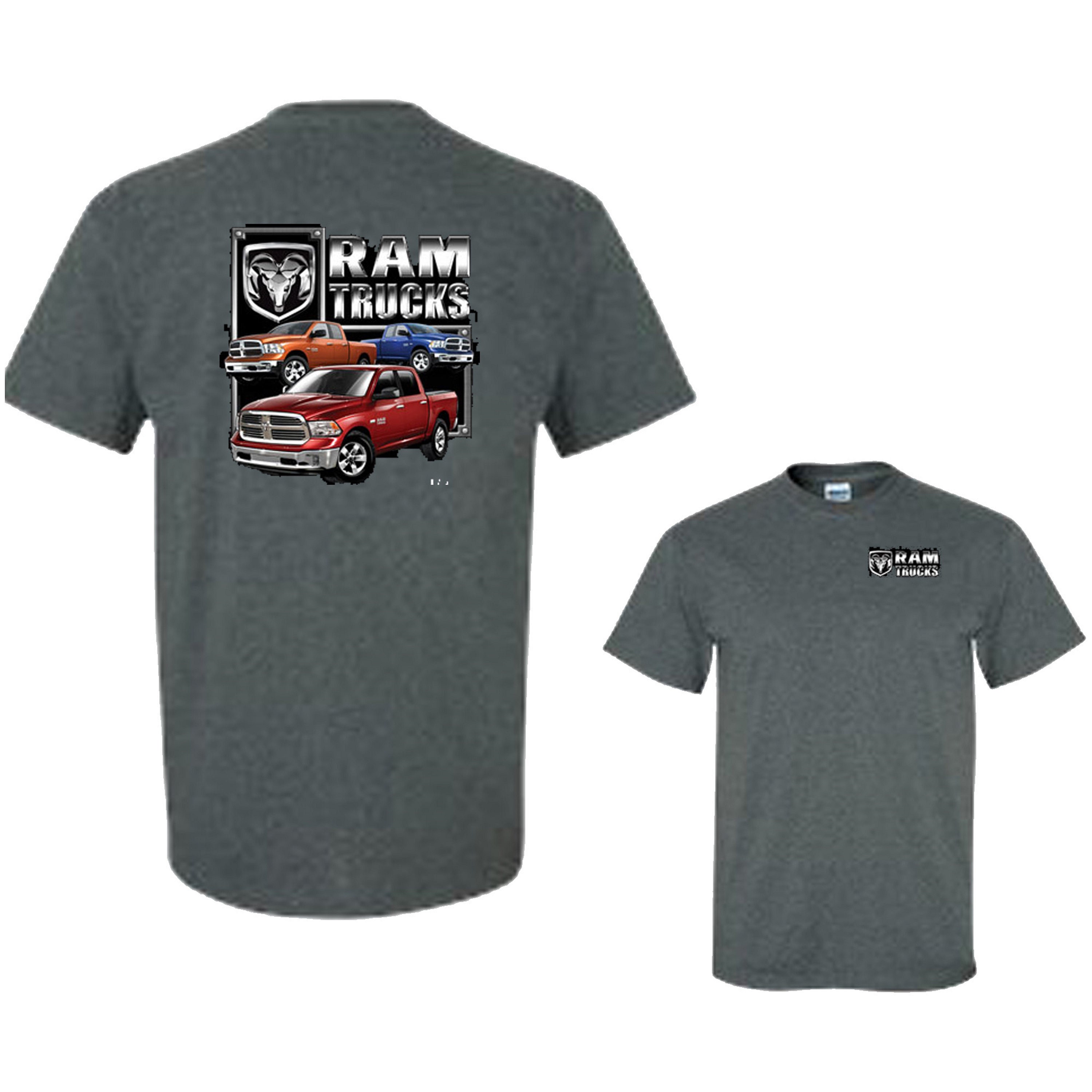 Dodge Ram Crew Pickup Trucks Mopar Plymouth Chrysler Tee T Shirt Front & Back New
