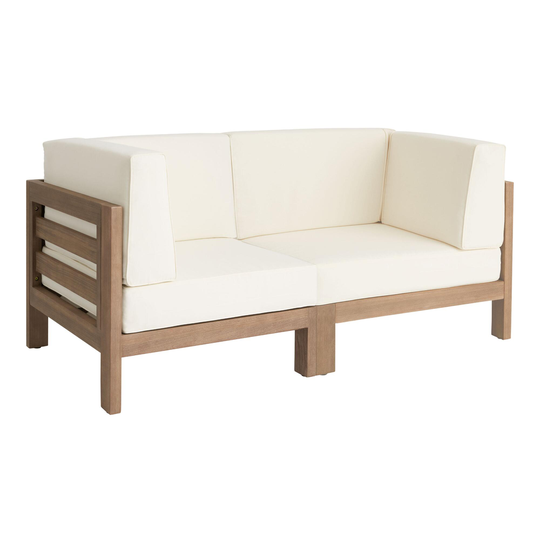 Eucalyptus Segovia 2 Piece Modular Outdoor Patio Loveseat by World Market