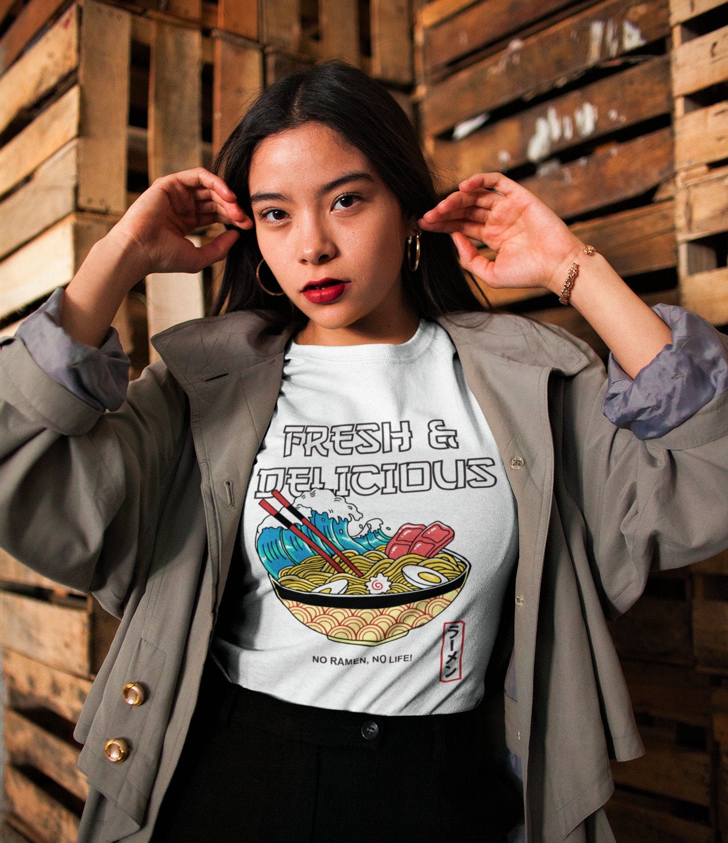 Japanese Ramen Shirt -Aesthetic Shirt, Aesthetic Clothing, Japanese Aesthetic Shirt, Japanese Tshirt, Graphic Tees, Kawaii Shirt, Harajuku Shirt