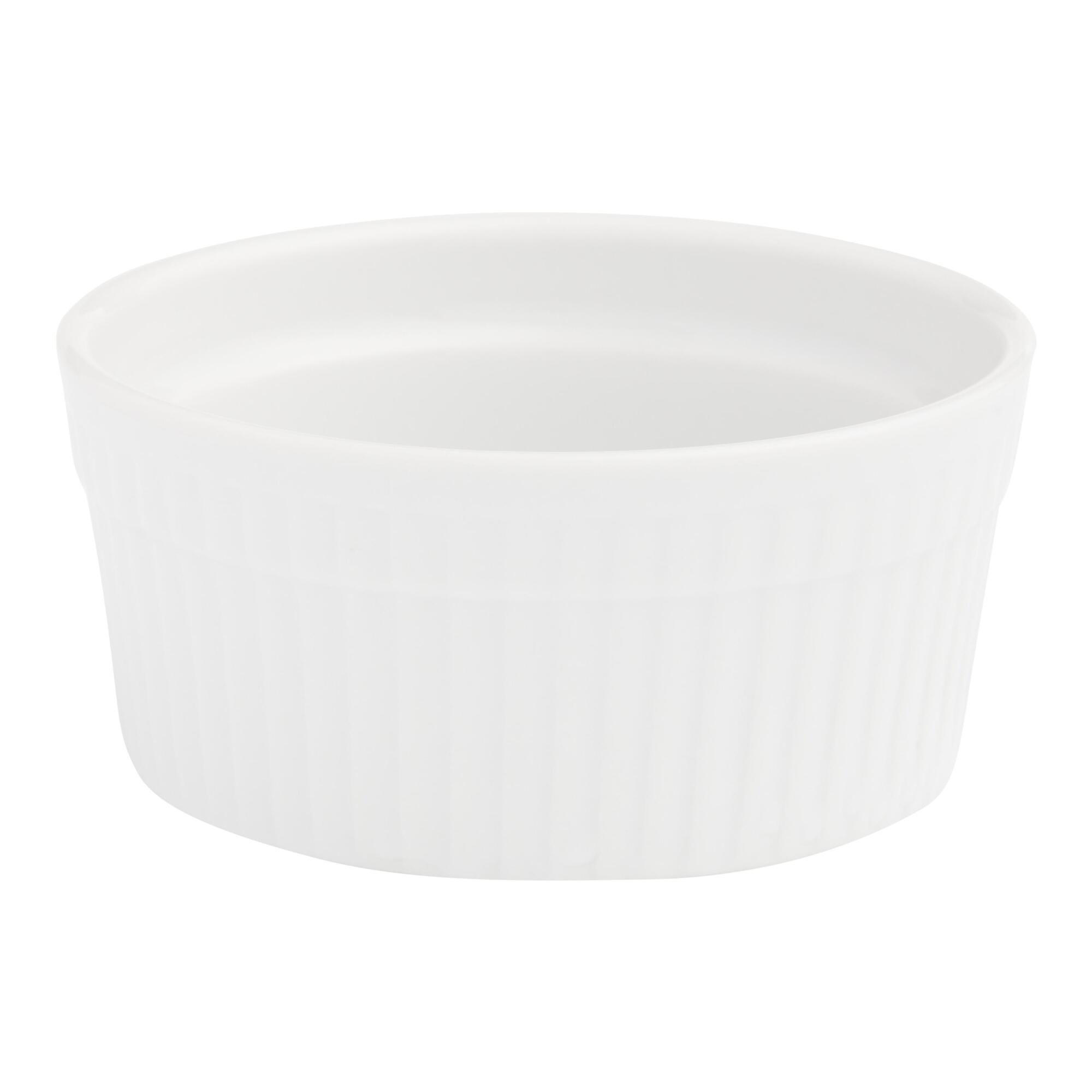 Medium White Ceramic Ramekins Set of 4 by World Market