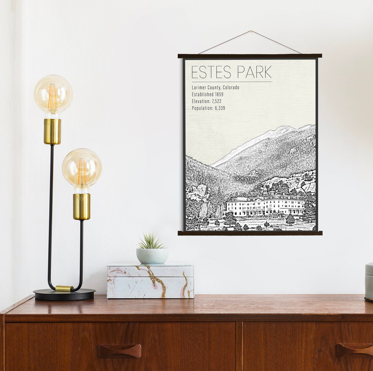Estes Park Colorado Worldmark Ski Resort Print | Hanging Canvas Of Printed Marketplace