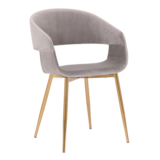 Armen Living Jocelyn Contemporary/Modern Polyester/Polyester Blend Upholstered Arm Chair (Wood Frame) in Gray | LCJCCHGLDGR