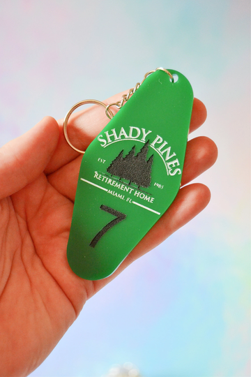 Acrylic Shady Pines Golden Girls Sophia Petrillo Funny Vintage Motel Keychain