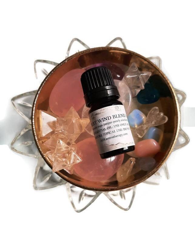 Desert Wind Essential Oil Blend. Juniper, Sage, Lavender, Helichrysum. 5 Ml