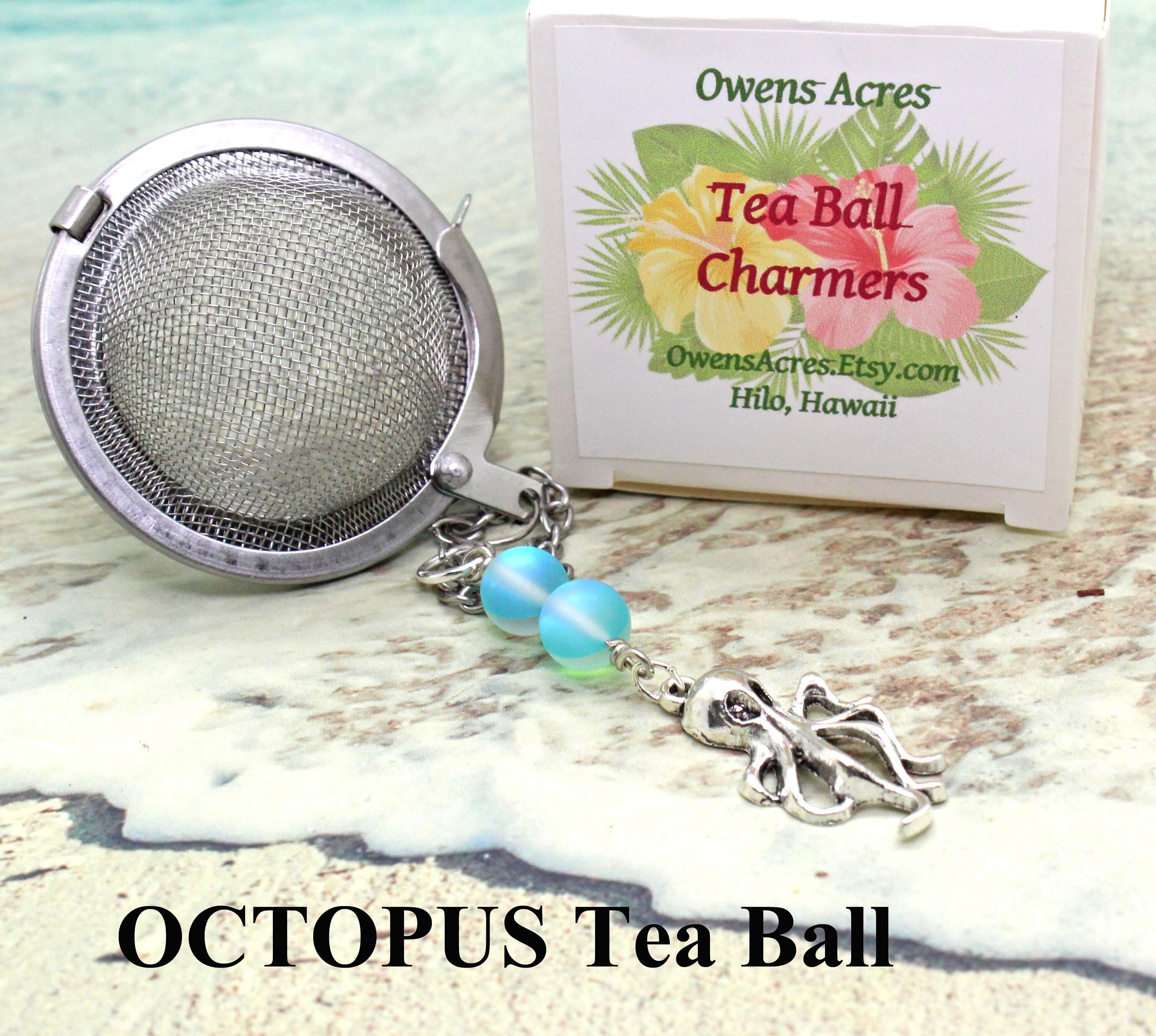 Octopus Tea Ball - Ball, Strainer, Infuser, Loose Leaf Tea, Brewing, Octopus, Sea Life, Lovers Gift