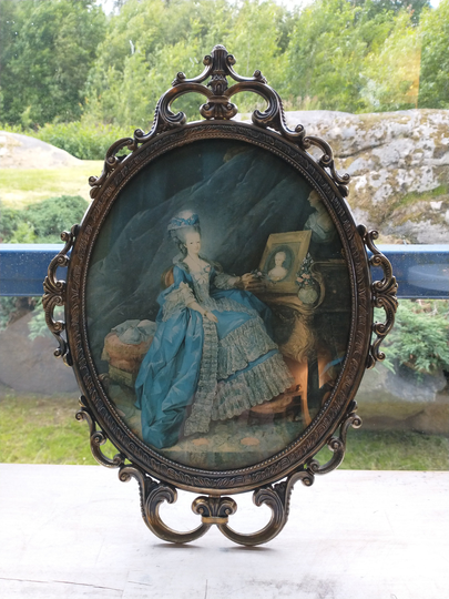 Printed Portrait Of Maria Theresia Savoy, Classic Oval Frame
