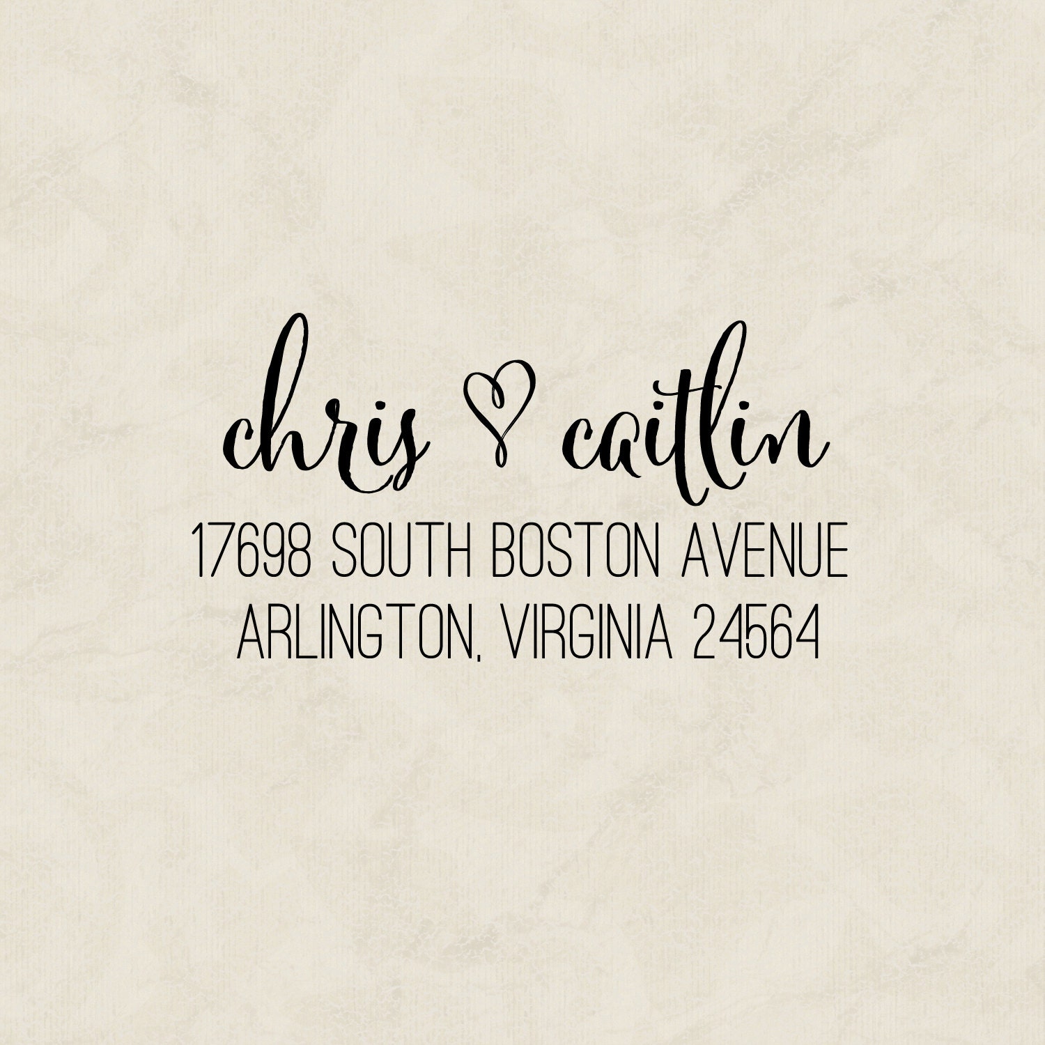 Custom Script - Calligraphy Font Return Address Stamp Wedding Gift Personalized Self Inking