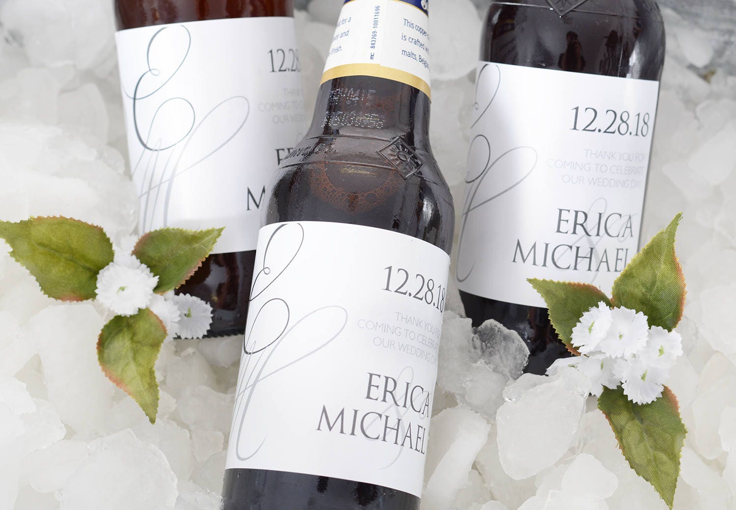 Wedding Beer Bottle Labels - I Do Brew Custom Personalized Waterproof Sticker #wdibw-257