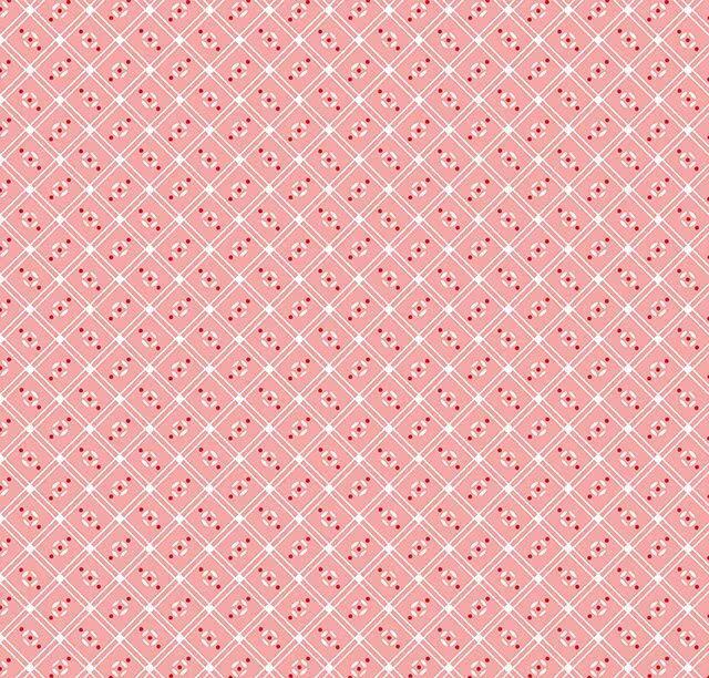 Cook Book Linoleum Coral, Lori Holt For Riley Blake, 1/2 Yard - Cut Continuously, C11765-Coral