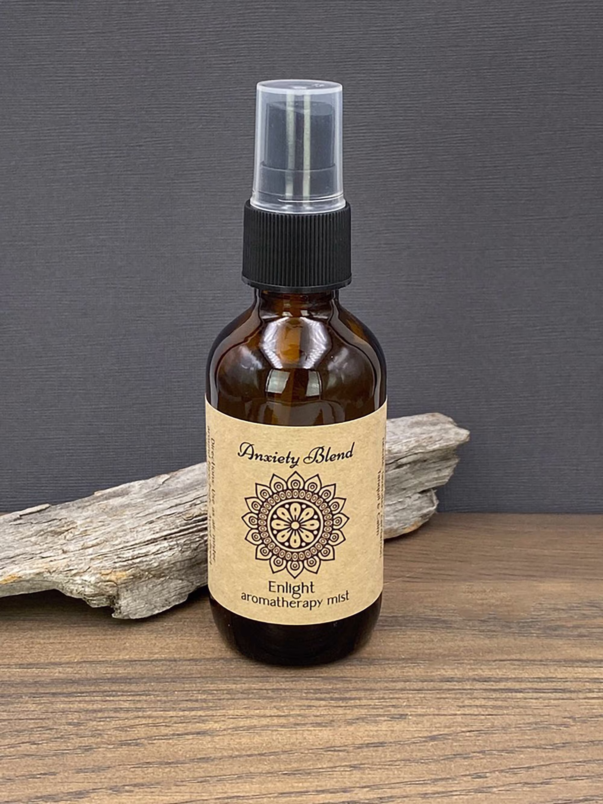 Anxiety Aromatherapy Essential Oil Mister, Calming Relaxing Spray Mist, Aroma Blend Vetiver, Lavender, Cardamon, Fir Needle - 2Oz