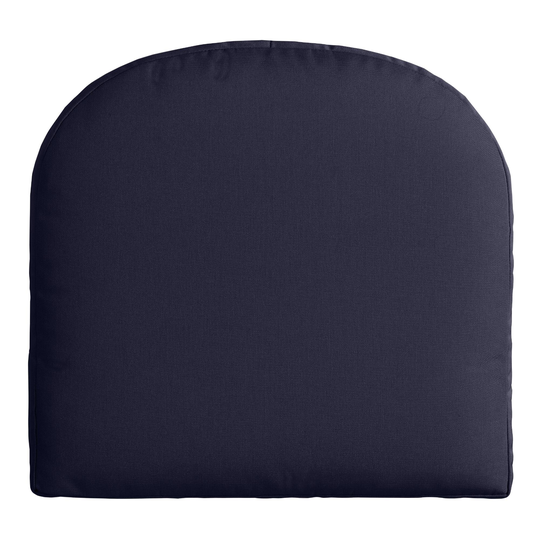 Sunbrella Navy Canvas Gusseted Outdoor Patio Chair Cushion: Blue - Acrylic by World Market