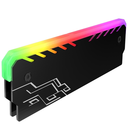 Jonsbo NC-1 Colorful RGB Light Memory RAM Cooler Heat Sink Radiator for Computer - black