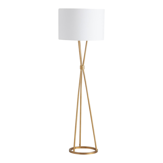Antique Gold Tripod Leo Floor Lamp: Metallic by World Market