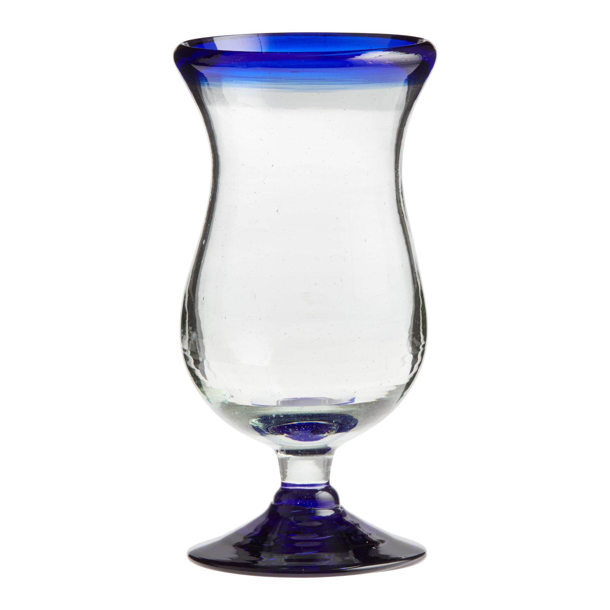 Blue Rocco Hurricane Glass by World Market