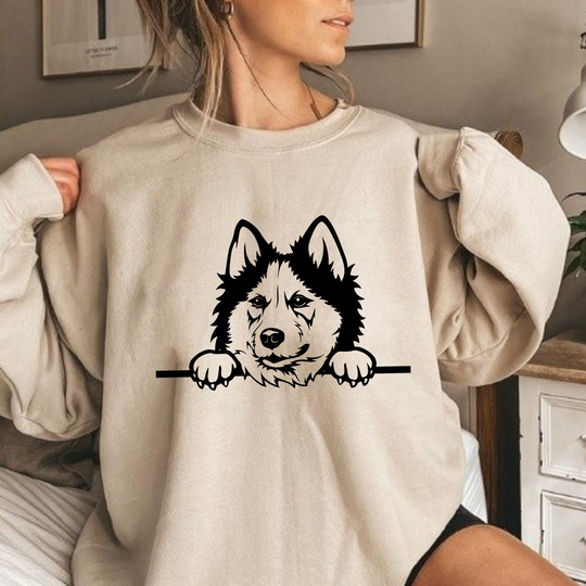 Siberian Husky Mom Sweatshirt, Dog Gift For Lover