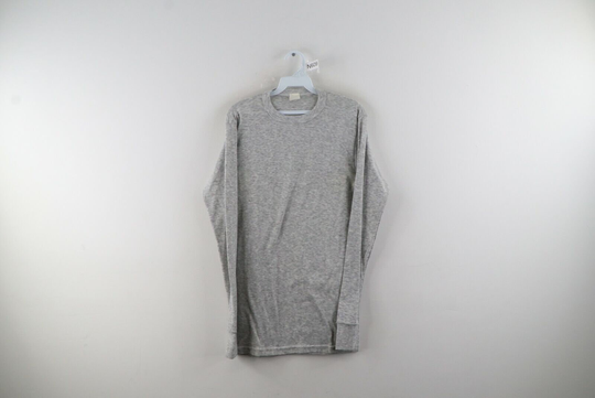 90S Mens Medium Wool Blend Baselayer Long Sleeve Shirt Heather Gray Usa, Shirt