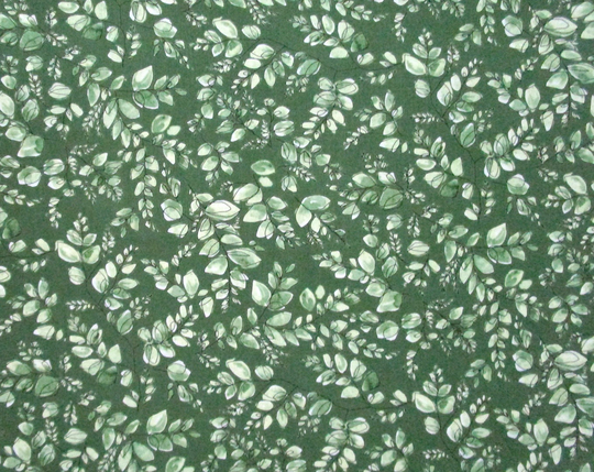 Green Leaves Leaf Blender Quilter's Weight Cotton Print Fabric - Material Yardage By The Yard