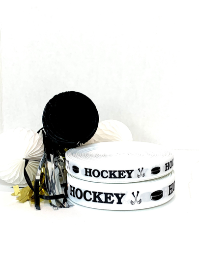 5/8" | 16mm Or 7/8" | 22mm Hockey Grosgrain Ribbon. Perfect For Crafting To Wrap Embellish Player, Team Parent Coach's Gifts
