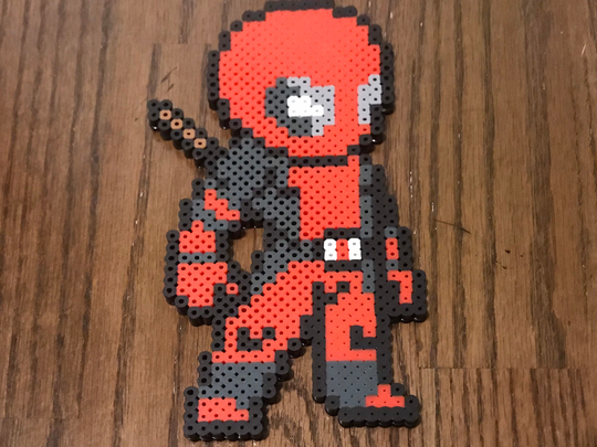 Deadpool Perler Bead Art