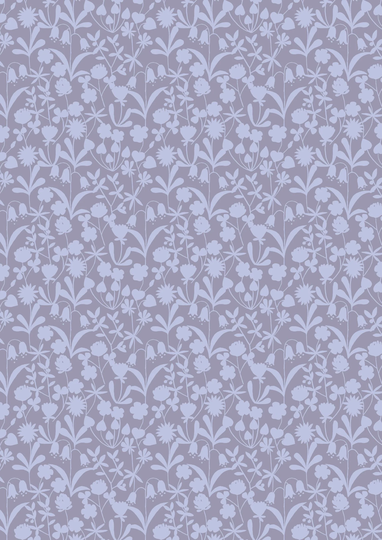 Blue Floral Blender, Lewis & Irene Bluebell Wood Reloved Springtime Fabric, Bluebell Quilt Hedgehog 100% Cotton