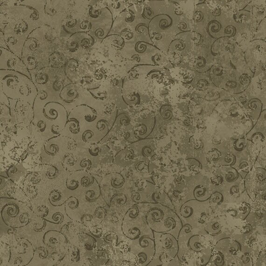Quilting Temptations - Blender in Iron Gray Grey Swirl Swirls Scrolls Cotton Quilt Fabric Quilting Treasures Fabrics 22542-Ka | W3221