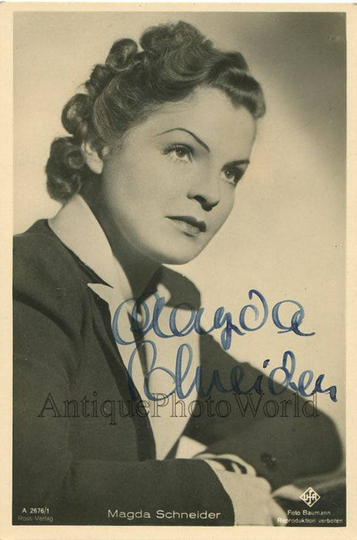 German Actress Singer Magda Schneider Antique Hand Signed Photo Postcard