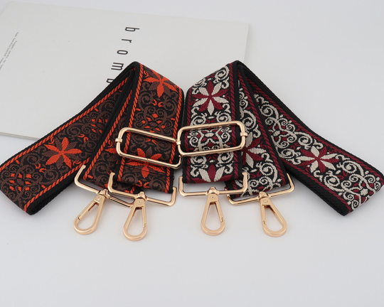 5cm Width Adjustable Embroidered Bag Strap ,purse Replacement,canvas Shoulder Handbag Strap, Replacement Handle, Bag Accessories,canvas